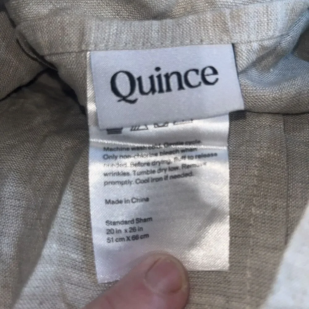Quince European Linen Duvet Cover Set natural chambray Full Queen Flax Msrp $204
